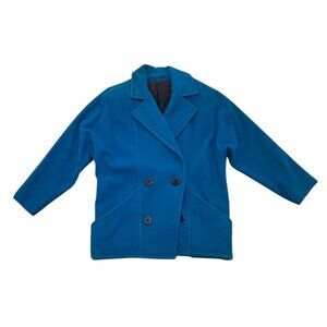 Vintage women’s Wool coat teal 1990s